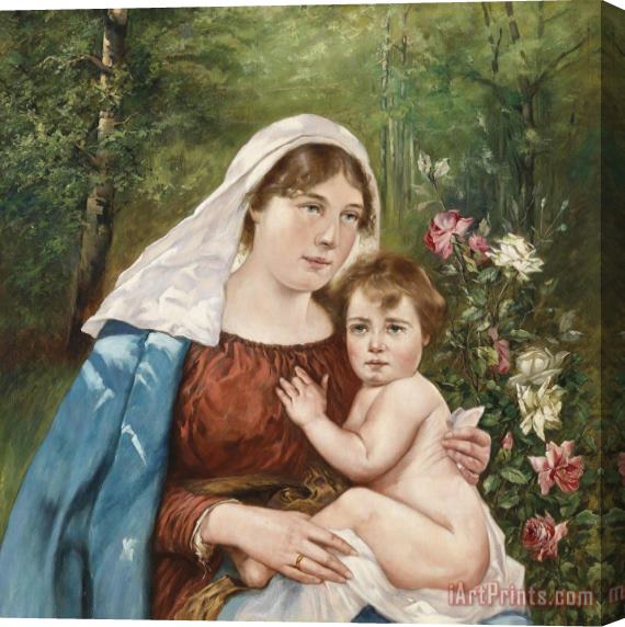 Hans Zatzka Madonna with Child Stretched Canvas Painting / Canvas Art