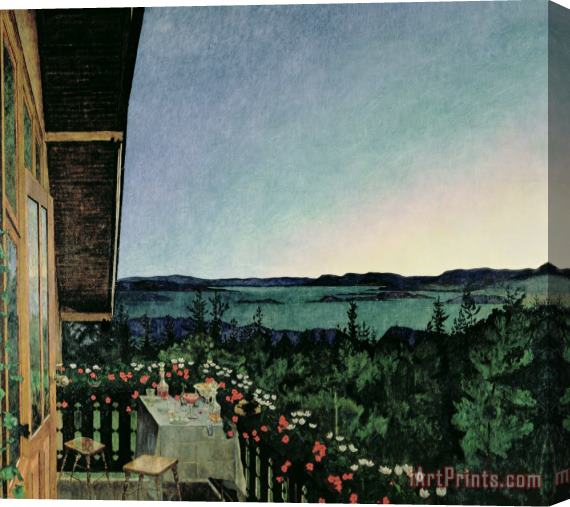 Harald Oscar Sohlberg Summer Night Stretched Canvas Painting / Canvas Art