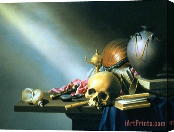 Harmen van Steenwyck Still Life An Allegory Of The Vanities Of Human Life Stretched Canvas Print / Canvas Art