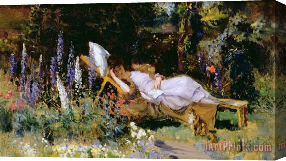 Harry Mitten Wilson An Afternoon Nap Stretched Canvas Print / Canvas Art