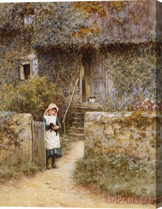 Helen Allingham The Garden Gate Stretched Canvas Painting / Canvas Art