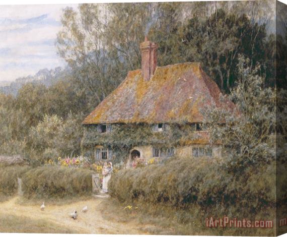 Helen Allingham Valewood Farm under Blackwood Surrey Stretched Canvas Painting / Canvas Art