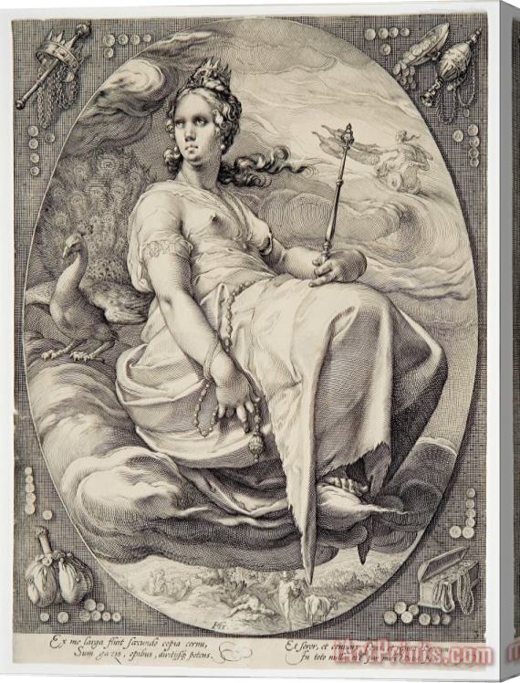 Hendrick Goltzius Juno (from The Four Deities) Stretched Canvas Print / Canvas Art