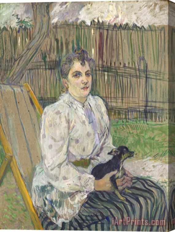Henri de Toulouse-Lautrec Lady with a Dog Stretched Canvas Print / Canvas Art