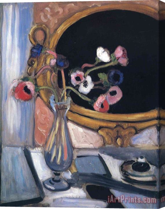 Henri Matisse Anemone And Mirror 1920 Stretched Canvas Painting / Canvas Art