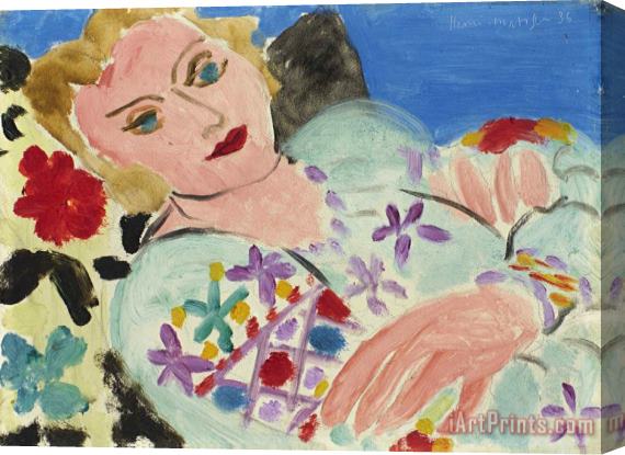 Henri Matisse La Blouse Verte Brodee, 1936 Stretched Canvas Print / Canvas Art