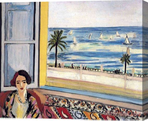 Henri Matisse Seated Woman Back Turned to The Open Window 1922 Stretched Canvas Painting / Canvas Art