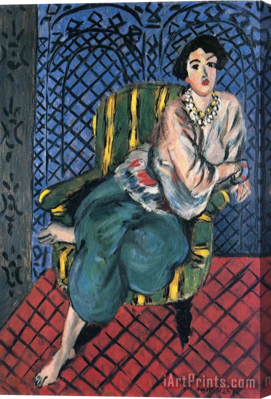 Henri Matisse Woman Sitting in a Chair Stretched Canvas Painting / Canvas Art