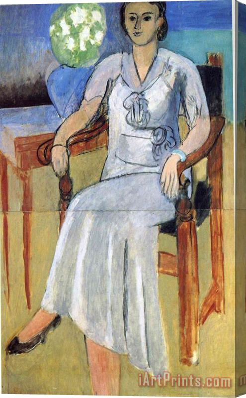 Henri Matisse Woman with a White Dress 1934 Stretched Canvas Print / Canvas Art