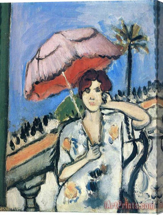 Henri Matisse Woman with Umbrella Stretched Canvas Painting / Canvas Art