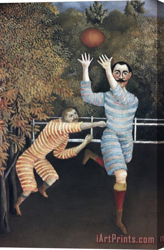 Henri Rousseau Detail of The Football Players Stretched Canvas Print / Canvas Art
