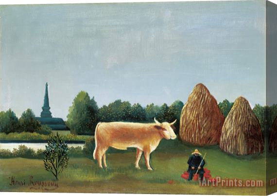 Henri Rousseau Scene in Bagneux on The Outskirts of Paris Stretched Canvas Print / Canvas Art