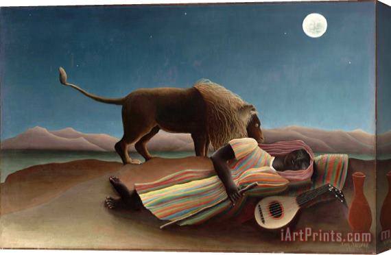 Henri Rousseau The Sleeping Gypsy Stretched Canvas Painting / Canvas Art