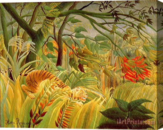 Henri Rousseau Tiger in a Tropical Storm Stretched Canvas Painting / Canvas Art