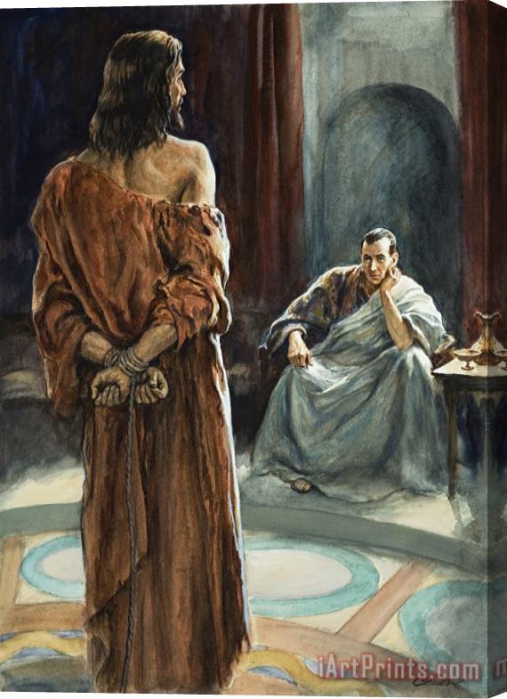 Henry Coller Christ in front of Pontius Pilate Stretched Canvas Print / Canvas Art