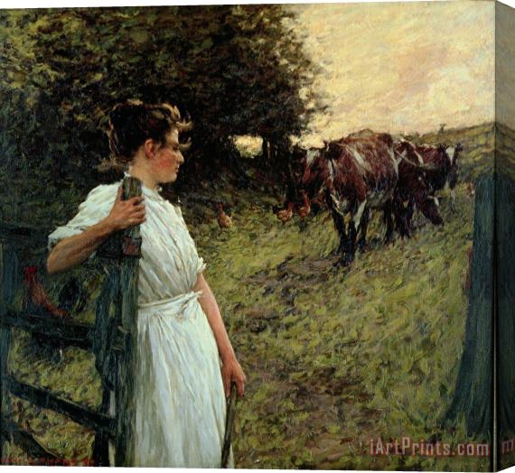 Henry Herbert La Thangue The Farmer's Daughter Stretched Canvas Print / Canvas Art