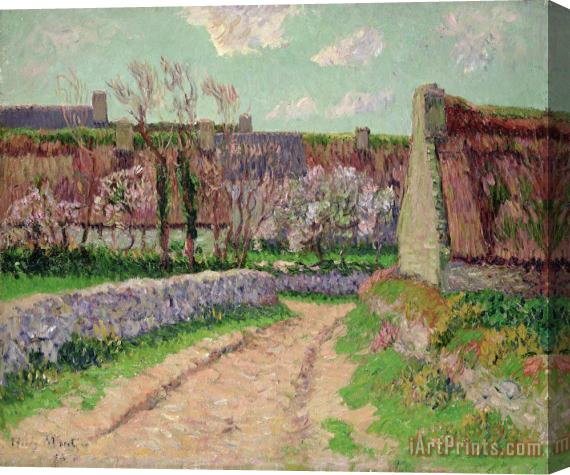 Henry Moret Village in Clohars Stretched Canvas Print / Canvas Art