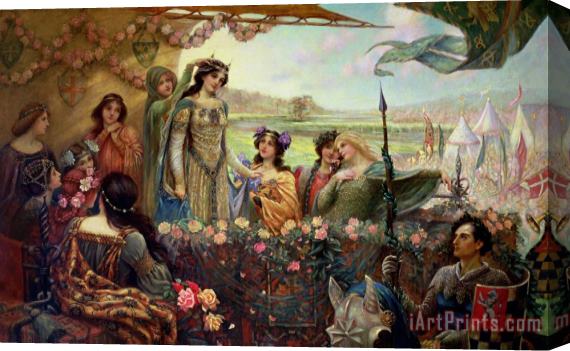 Herbert James Draper Lancelot and Guinevere Stretched Canvas Painting / Canvas Art