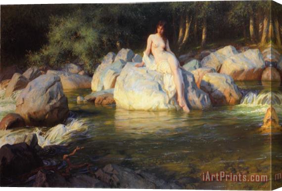 Herbert James Draper The Kelpie Stretched Canvas Print / Canvas Art