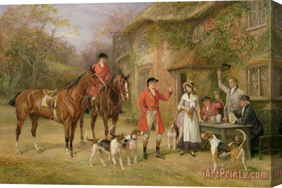 Heywood Hardy A Meeting at the Three Pigeons Stretched Canvas Painting / Canvas Art