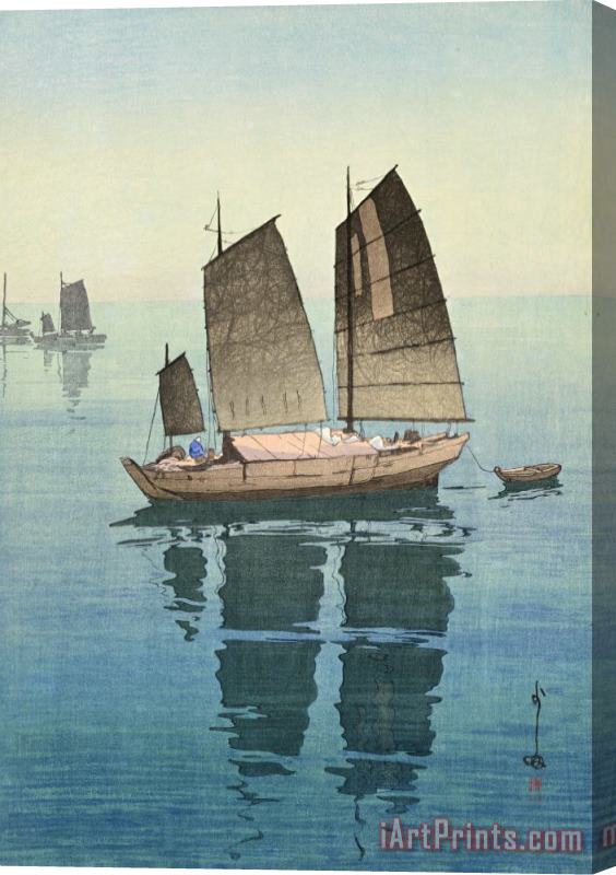 Hiroshi Yoshida Sailing Boats, Forenoon (hansen, Gozen), From The Inland Sea Series (seto Naikai Shu) Stretched Canvas Painting / Canvas Art