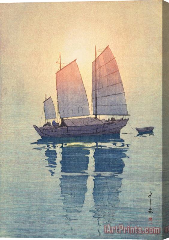 Hiroshi Yoshida Sailing Boats, Morning (hansen, Asa), From The Inland Sea Series (seto Naikai Shu) Stretched Canvas Print / Canvas Art