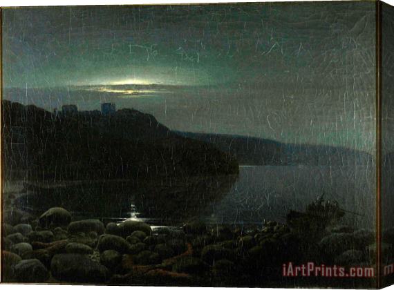 Holger Drachmann Hammershus in The Moonlight Stretched Canvas Print / Canvas Art