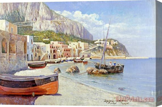 Holger Hvitfeldt Jerichau Marina Grande, Capri Stretched Canvas Print / Canvas Art