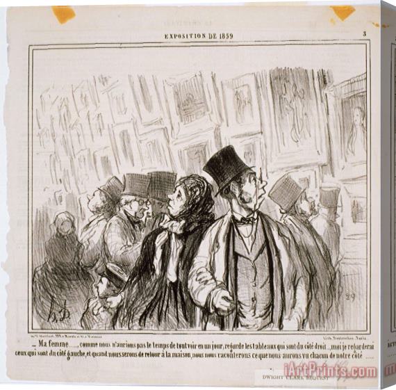 Honore Daumier Exposition De 1859 Ma Femme…comme Nous N'aurions Pas... Stretched Canvas Print / Canvas Art
