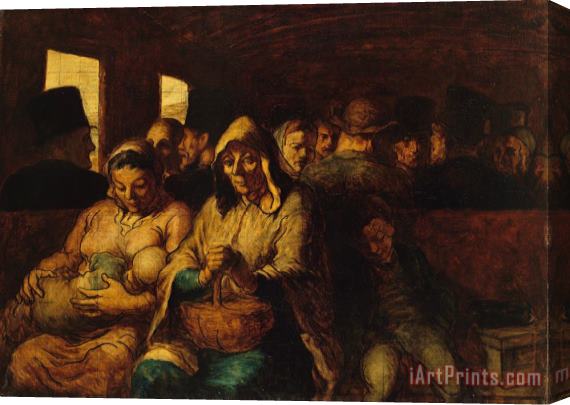Honore Daumier The Third Class Carriage Stretched Canvas Print / Canvas Art