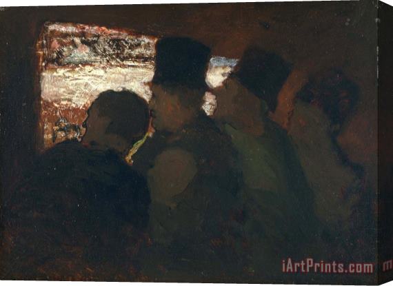 Honore Daumier Theater Audience Stretched Canvas Print / Canvas Art