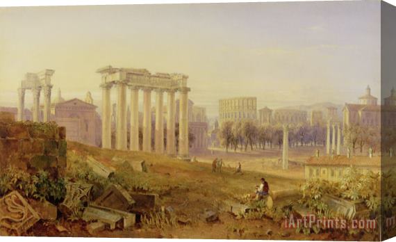 Hugh William Williams Across the Forum - Rome Stretched Canvas Painting / Canvas Art