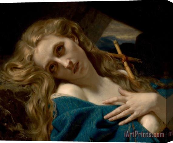 Hughes Merle Mary Magdalene in The Cave Stretched Canvas Print / Canvas Art
