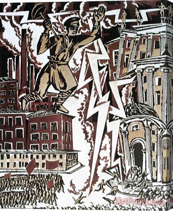 Ignaty Nivinisky The Red Thunderbolt 1919 Stretched Canvas Print / Canvas Art