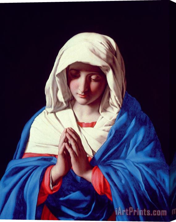 Il Sassoferrato The Virgin in Prayer Stretched Canvas Painting / Canvas Art