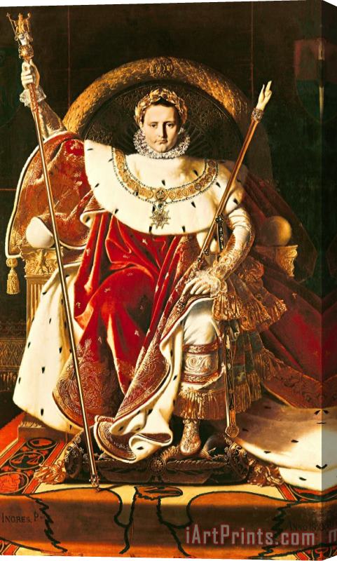 Ingres Napoleon I on the Imperial Throne Stretched Canvas Print / Canvas Art