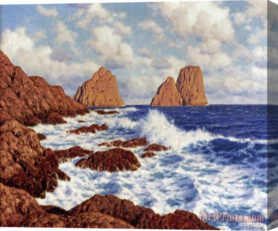 Ivan Choultse The Rocks at Capri Stretched Canvas Print / Canvas Art