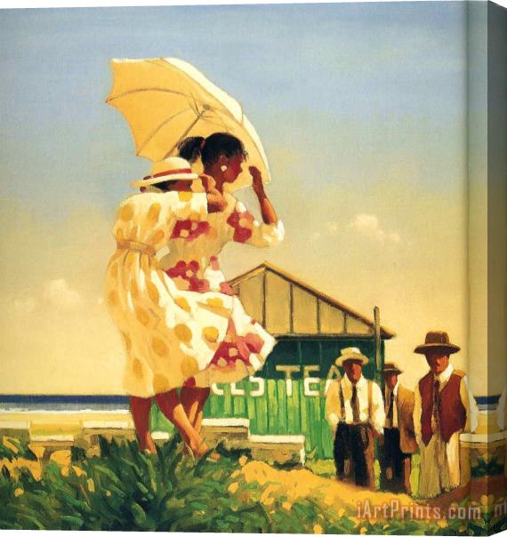Jack Vettriano A Very Dangerous Beach Stretched Canvas Painting / Canvas Art