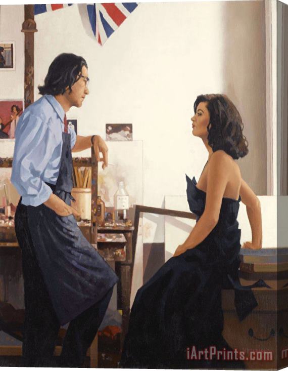 Jack Vettriano Artist And Model Stretched Canvas Print / Canvas Art