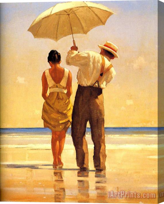 Jack Vettriano Mad Dogs Detail Stretched Canvas Painting / Canvas Art