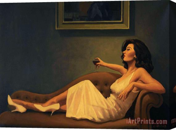 Jack Vettriano Model Reclining Stretched Canvas Print / Canvas Art