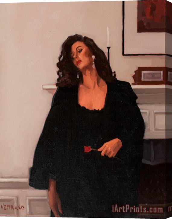 Jack Vettriano Only a Rose Stretched Canvas Print / Canvas Art