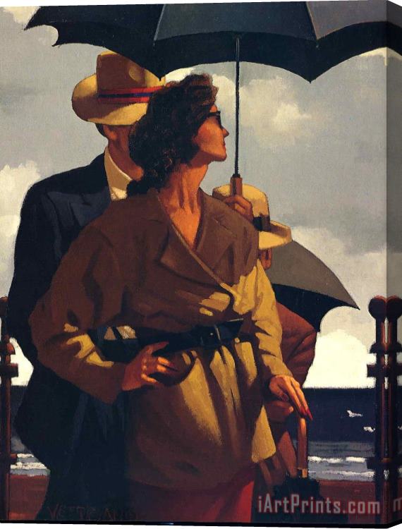 Jack Vettriano Right Time Right Place Stretched Canvas Painting / Canvas Art