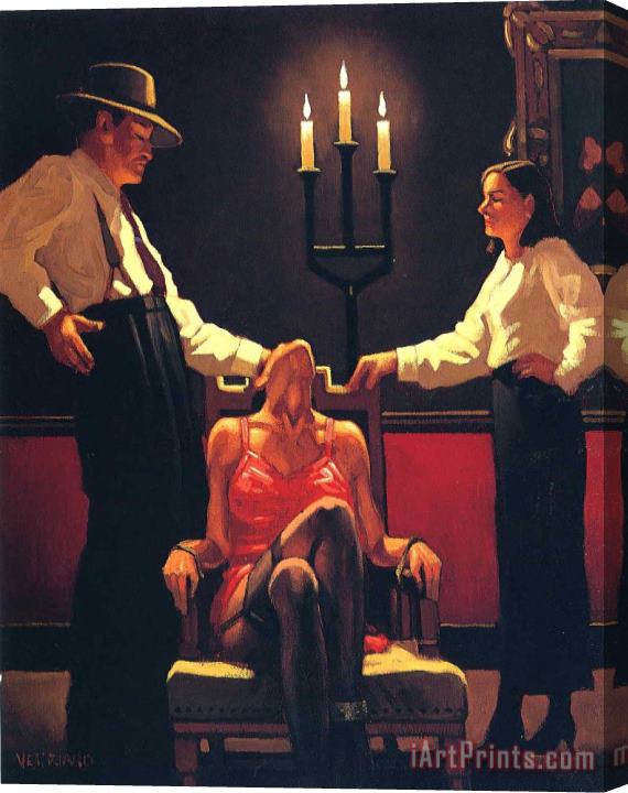 Jack Vettriano Setting New Standards Stretched Canvas Print / Canvas Art