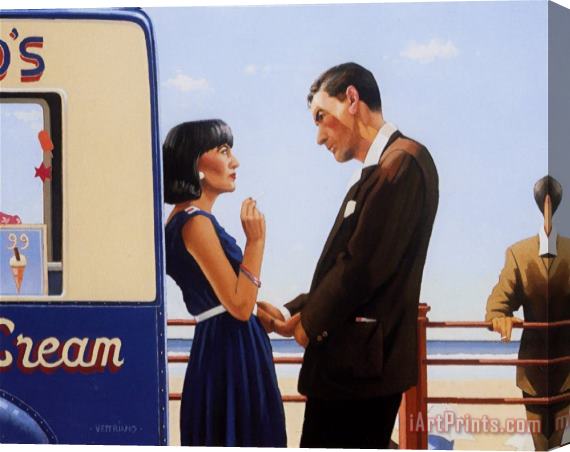 Jack Vettriano The Lying Game Stretched Canvas Print / Canvas Art