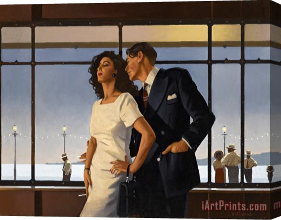 Jack Vettriano The Man in a Navy Blue Suit Stretched Canvas Print / Canvas Art