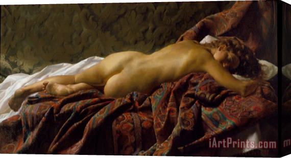 Jacob Collins Reclining Nude Stretched Canvas Print / Canvas Art