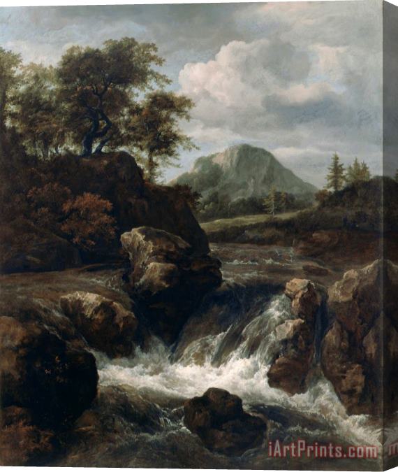 Jacob Isaacksz. van Ruisdael A Waterfall Stretched Canvas Painting / Canvas Art