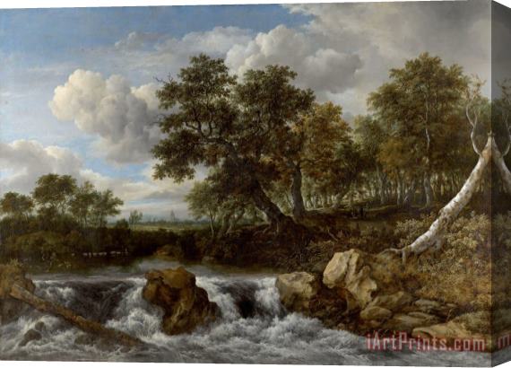 Jacob Isaacksz. Van Ruisdael Landscape with Waterfall Stretched Canvas Print / Canvas Art