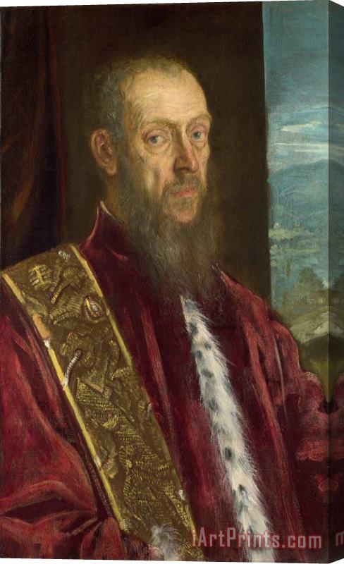 Jacopo Robusti Tintoretto Portrait of Vincenzo Morosini Stretched Canvas Print / Canvas Art